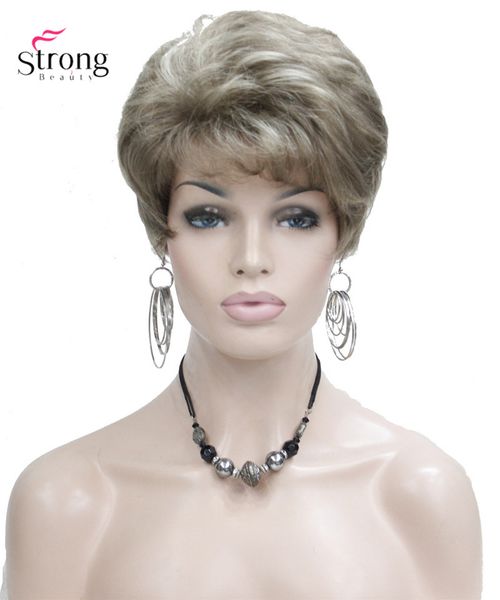 lady women short wave syntheic hair wig blonde with highlights full wigs color for choose, Black
lady women short wave syntheic hair wig blonde with highlights full wigs color for choose, Black