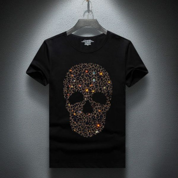 mens designer t shirts skull diamond summer half-sleeved slim plus size bottoming shirt fashion trend casual tees wholesale, White;black
mens designer t shirts skull diamond summer half-sleeved slim plus size bottoming shirt fashion trend casual tees wholesale, White;black