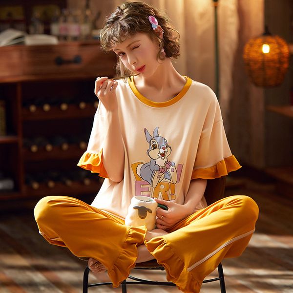 cotton women home clothing intimate casual print sleepwear pajamas suit cute sleep set pyjamas nightwear 2020 new soft nightgown, Black;red
cotton women home clothing intimate casual print sleepwear pajamas suit cute sleep set pyjamas nightwear 2020 new soft nightgown, Black;red