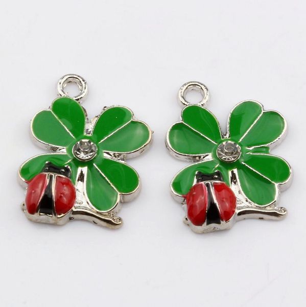 50pcs green enamel lucky grass with ladybug charm pendant diy jewelry 18x 22mm fit bracelets necklace earrings, Bronze;silver
50pcs green enamel lucky grass with ladybug charm pendant diy jewelry 18x 22mm fit bracelets necklace earrings, Bronze;silver