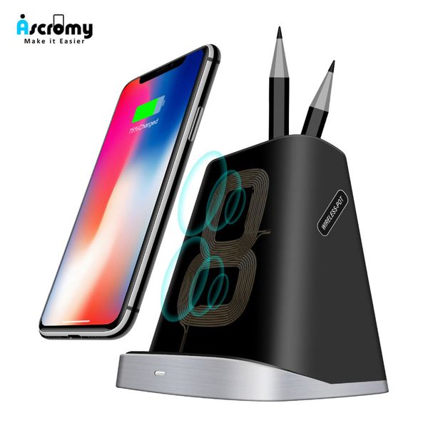 ascromy fast wireless charger stand pen holder for iphone xs max x xr 8 plus samsung note 9 8 s9 s8 s7 10w qi induction charging
ascromy fast wireless charger stand pen holder for iphone xs max x xr 8 plus samsung note 9 8 s9 s8 s7 10w qi induction charging