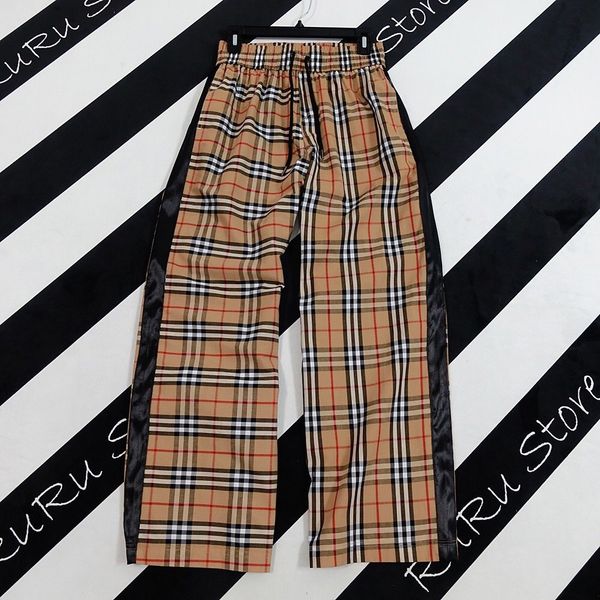 20ss british autumn and winter latest fashion lattice letter printing khaki trousers casual wild mixed cotton loose men and women pants, Blue
20ss british autumn and winter latest fashion lattice letter printing khaki trousers casual wild mixed cotton loose men and women pants, Blue