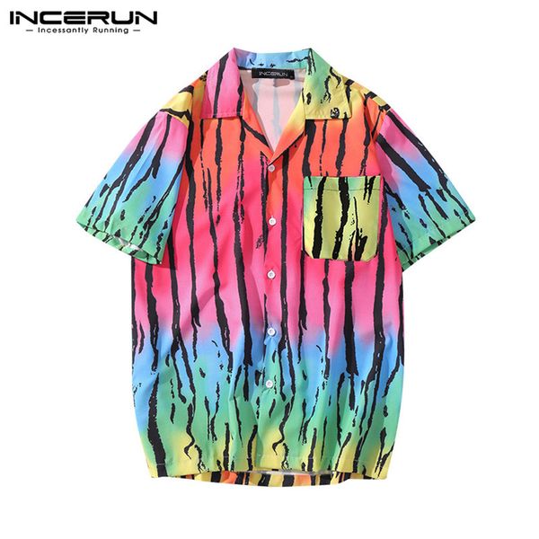 men's casual shirts summer printed men shirt short sleeve lapel 2021 hawaiian fashion breathable high street camisa incerun plus size, White;black
men's casual shirts summer printed men shirt short sleeve lapel 2021 hawaiian fashion breathable high street camisa incerun plus size, White;black