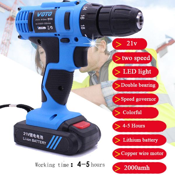 21v electric drill household multi-function electric screwdriver double speed lithium cordless drill power tools
21v electric drill household multi-function electric screwdriver double speed lithium cordless drill power tools