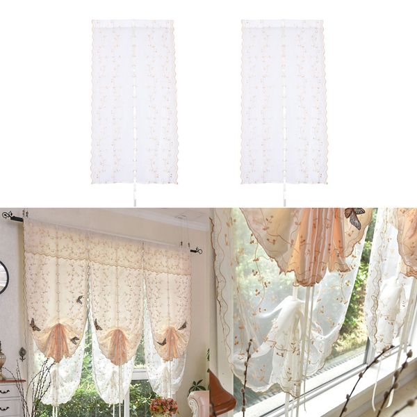 pack of 2 pastoral tulle window roman curtain embroidered sheer for kitchen living room decoration,80x150cm
pack of 2 pastoral tulle window roman curtain embroidered sheer for kitchen living room decoration,80x150cm