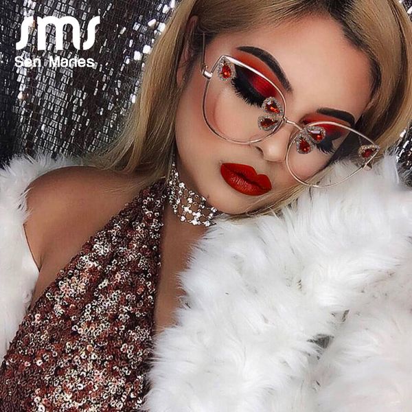 fashion oversized cat eye glasses frames women red blue diamond sunglasses crystal glasses vintage eyeglasses, Black
fashion oversized cat eye glasses frames women red blue diamond sunglasses crystal glasses vintage eyeglasses, Black