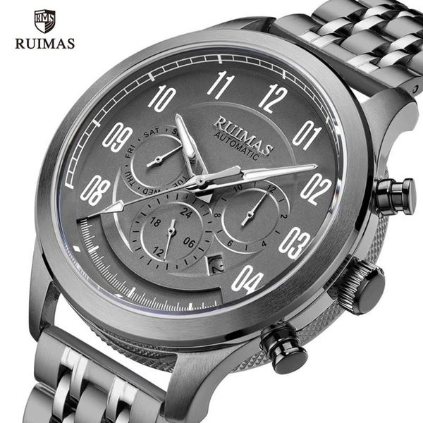 ruimas business steel automatic watches men brand mechanical wristwatch man relogio masculino waterproof watch 6785, Slivery;brown
ruimas business steel automatic watches men brand mechanical wristwatch man relogio masculino waterproof watch 6785, Slivery;brown