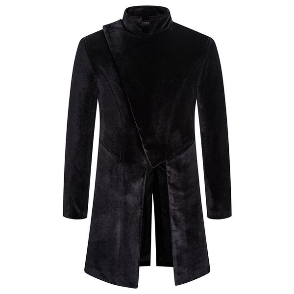 black stand collar velvet steampunk jacket men medieval gothic trench coat jacket men party cosplay prom stage singers clothes, White;black
black stand collar velvet steampunk jacket men medieval gothic trench coat jacket men party cosplay prom stage singers clothes, White;black