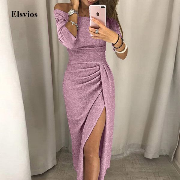 elsvios women high slit party dress autumn female silk shiny bodycon maxi dress elegant off shoulder glitter long dress 3xl, Black;gray
elsvios women high slit party dress autumn female silk shiny bodycon maxi dress elegant off shoulder glitter long dress 3xl, Black;gray
