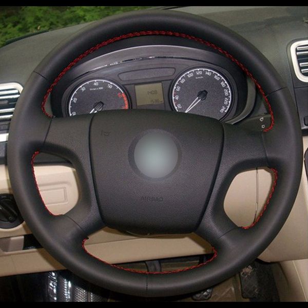 black natural leather car steering wheel cover for old skoda octavia 2005-2009 fabia 2005-2010
black natural leather car steering wheel cover for old skoda octavia 2005-2009 fabia 2005-2010