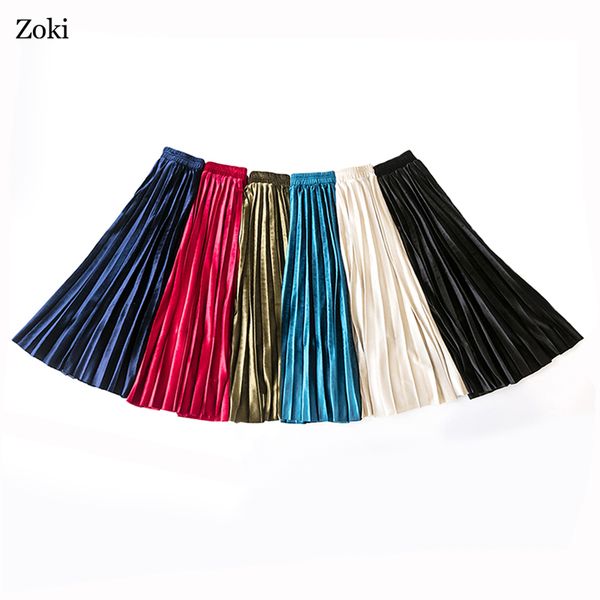 zoki vintage women velvet skirt plus size spring a line elastic high waist female long skirt elegant soft ladies pleated, Black
zoki vintage women velvet skirt plus size spring a line elastic high waist female long skirt elegant soft ladies pleated, Black
