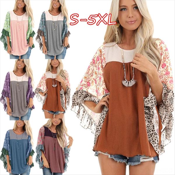 2019 women's round collar printed loose stitching bat sleeve t-shirt 2019 women's round collar printed loose stitching bat sleeve, White
2019 women's round collar printed loose stitching bat sleeve t-shirt 2019 women's round collar printed loose stitching bat sleeve, White