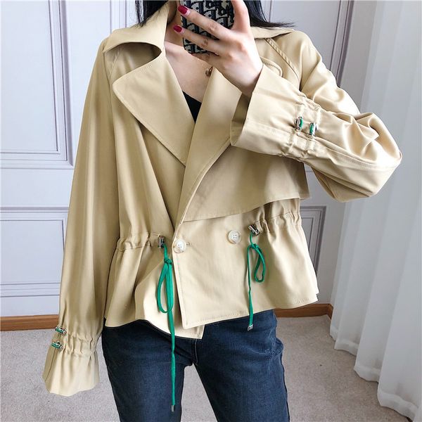 tvvovvin 2019 autumn fashion solid khaki single button concisei pulling rope lapel short windbreaker for woman girl l003, Tan;black
tvvovvin 2019 autumn fashion solid khaki single button concisei pulling rope lapel short windbreaker for woman girl l003, Tan;black