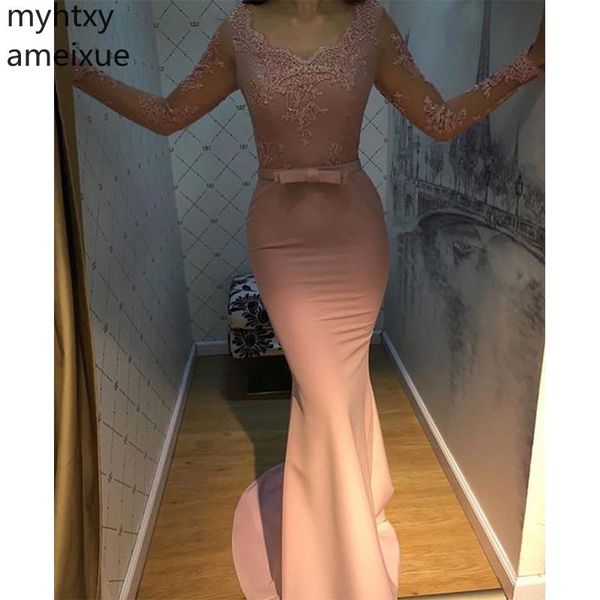 rose pink v-neck plus size prom dress with long sleeves appliques beading robe de bal mermaid style satin bow sash soiree, White;black
rose pink v-neck plus size prom dress with long sleeves appliques beading robe de bal mermaid style satin bow sash soiree, White;black