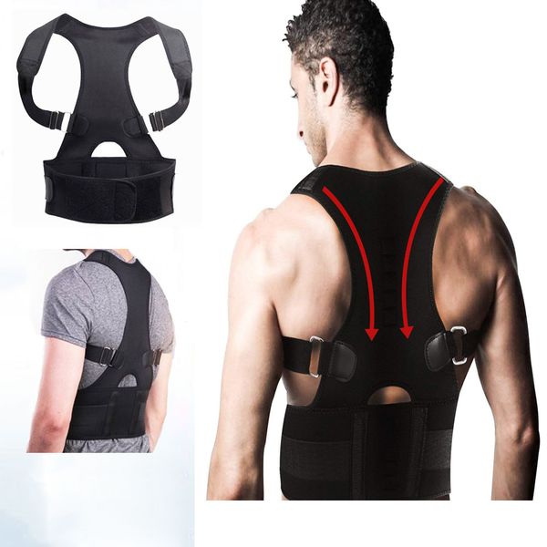 adjustable magnetic therapy posture corrector brace shoulder back support belt for braces & back brace support belt no slouching, Black;blue
adjustable magnetic therapy posture corrector brace shoulder back support belt for braces & back brace support belt no slouching, Black;blue