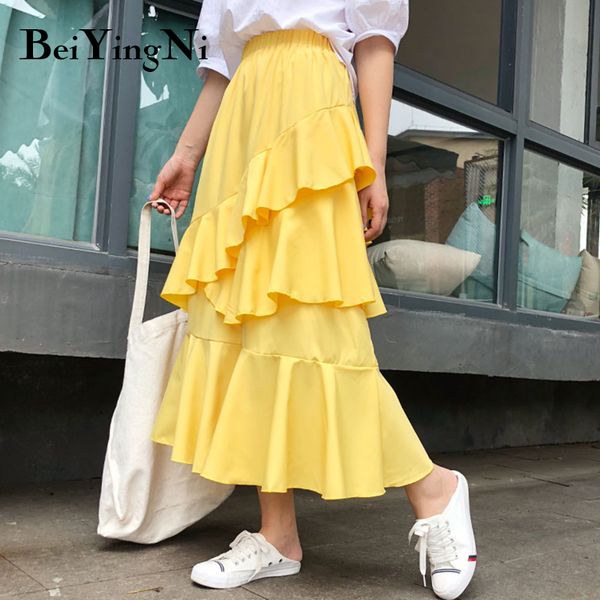 beiyingni cake skirts womens irregular chiffon ruffled promotions lolita vintage 2020 casual elegant party solid color saia jupe, Black
beiyingni cake skirts womens irregular chiffon ruffled promotions lolita vintage 2020 casual elegant party solid color saia jupe, Black