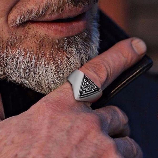 triangle viking signet ring for men stainless steel valknut viking rings scandinavian wikinger norse jewelry, Silver
triangle viking signet ring for men stainless steel valknut viking rings scandinavian wikinger norse jewelry, Silver