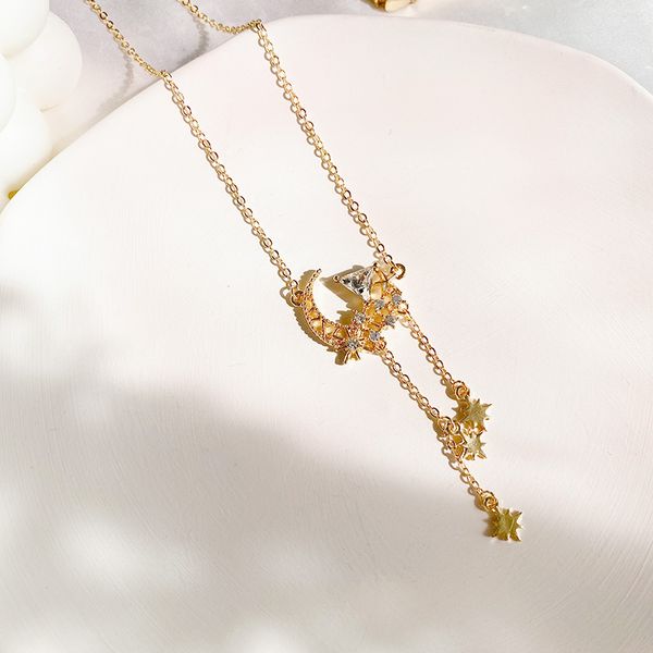 sansummer 2020 new fashion golden moon star girl gift boho personality charm elegant shiny tassel necklace for women jewelry, Silver
sansummer 2020 new fashion golden moon star girl gift boho personality charm elegant shiny tassel necklace for women jewelry, Silver