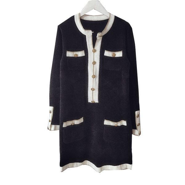 2019 new autumn winter women clothes round neck single-breasted long-sleeved knit designer dress loose women dressesplus size s-l, Black;gray
2019 new autumn winter women clothes round neck single-breasted long-sleeved knit designer dress loose women dressesplus size s-l, Black;gray