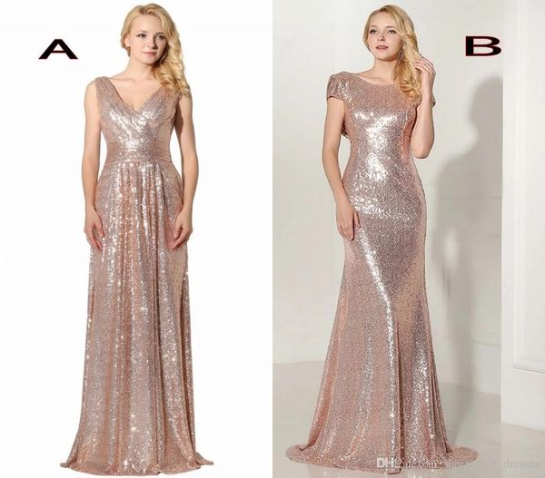 sparkly rose gold sequined mermaid bridesmaid dresses short sleeves backless long beach sequins champagne wedding party dresses sh242, White;pink
sparkly rose gold sequined mermaid bridesmaid dresses short sleeves backless long beach sequins champagne wedding party dresses sh242, White;pink