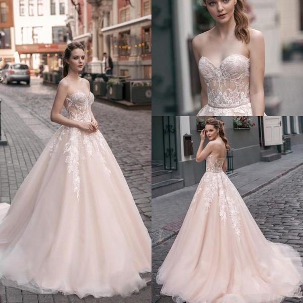 2019 современные blush кружева свадебное платье milva милая свадебные платья sexy back аппликациями платье de novia сшитое, White
2019 современные blush кружева свадебное платье milva милая свадебные платья sexy back аппликациями платье de novia сшитое, White
