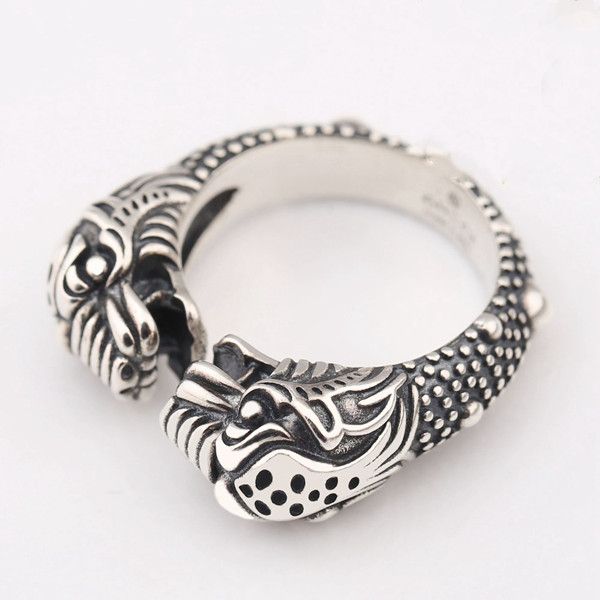s925 sterling silver double-headed snake ring men and women retro sterling silver double-headed snake open ring adjustable opening319p
s925 sterling silver double-headed snake ring men and women retro sterling silver double-headed snake open ring adjustable opening319p