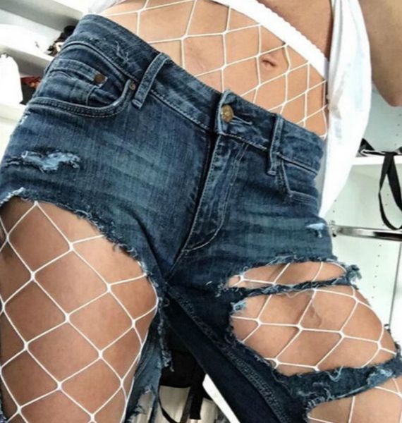 

Womens Girls Fishnet Breathable Elastic Thigh High Stockings Tights Mesh Lace Fish Net Pantynose Sanwood High Waist Meia 2Colors