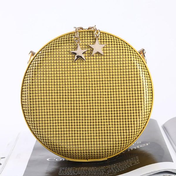 women's small round buckle start evening handbag party sequins aluminum bag clutch diamond shoulder cross bag bolsa feminina2020
women's small round buckle start evening handbag party sequins aluminum bag clutch diamond shoulder cross bag bolsa feminina2020