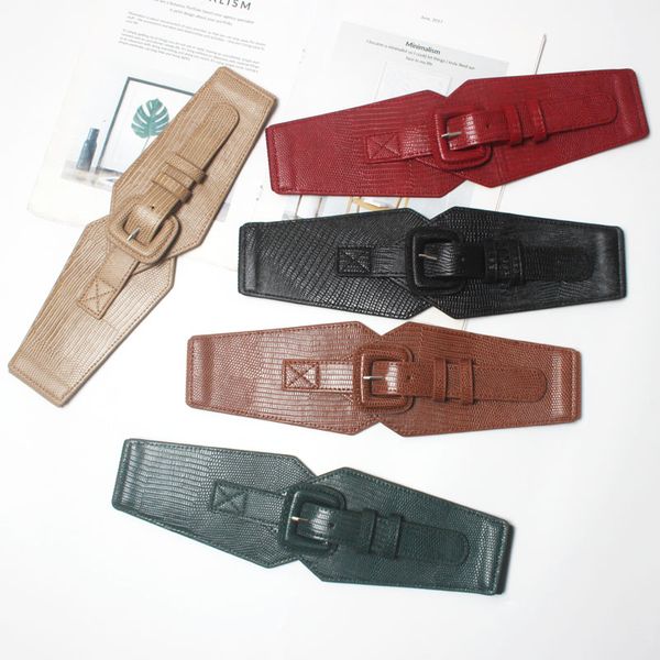 women fashion croset wide belts square buckle pu elastic belts waistband red black brown beige green 2019 autumn winter
women fashion croset wide belts square buckle pu elastic belts waistband red black brown beige green 2019 autumn winter
