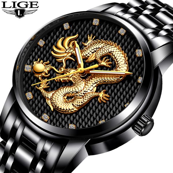men watch brand lige luxury gold dragon sculpture sport quartz watch men full steel waterproof wristwatch relogio masculino, Slivery;brown
men watch brand lige luxury gold dragon sculpture sport quartz watch men full steel waterproof wristwatch relogio masculino, Slivery;brown