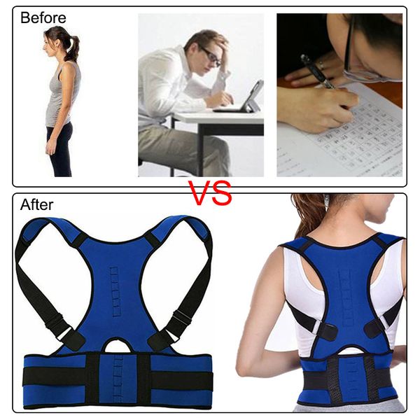 adjustable clavicle posture corrector men women upper back brace shoulder lumbar support belt corset posture correction, Black;blue
adjustable clavicle posture corrector men women upper back brace shoulder lumbar support belt corset posture correction, Black;blue
