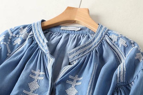 европа и америка 2019 весна новый стиль cowboy вышивки крестом цветок кардиган denim shirt, White
европа и америка 2019 весна новый стиль cowboy вышивки крестом цветок кардиган denim shirt, White