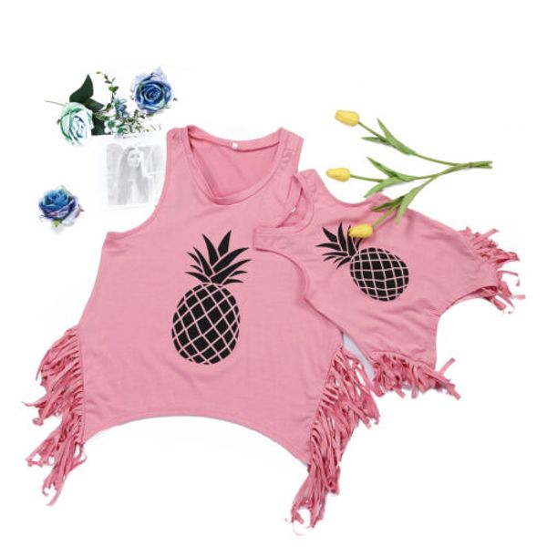 MOM Daughter Baby Girls Kids Family Matching T-shirt Top Outfit Clothes Printed Cute Sleeveless O Neck Fashion Tops Hot Selling
MOM Daughter Baby Girls Kids Family Matching T-shirt Top Outfit Clothes Printed Cute Sleeveless O Neck Fashion Tops Hot Selling