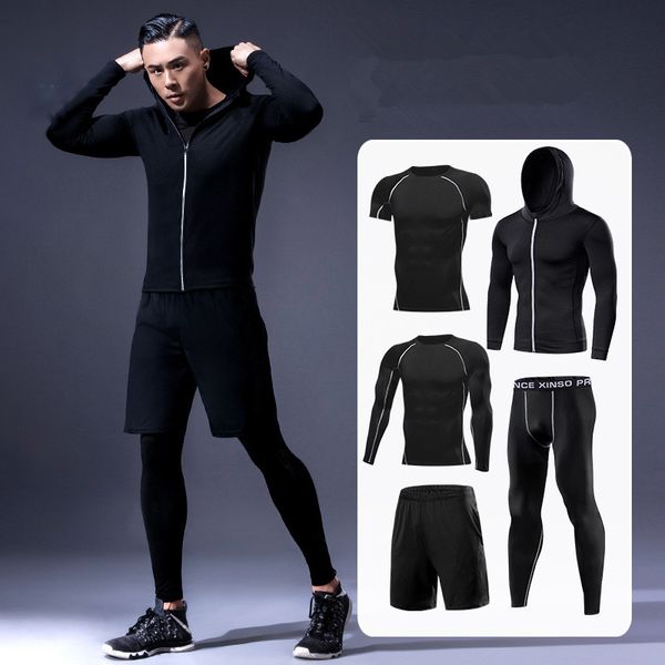 new 5pcs sports suit men compression set sport running clothing gym fitness training suit quick dry jogging sportswear tracksuit, Black;blue
new 5pcs sports suit men compression set sport running clothing gym fitness training suit quick dry jogging sportswear tracksuit, Black;blue