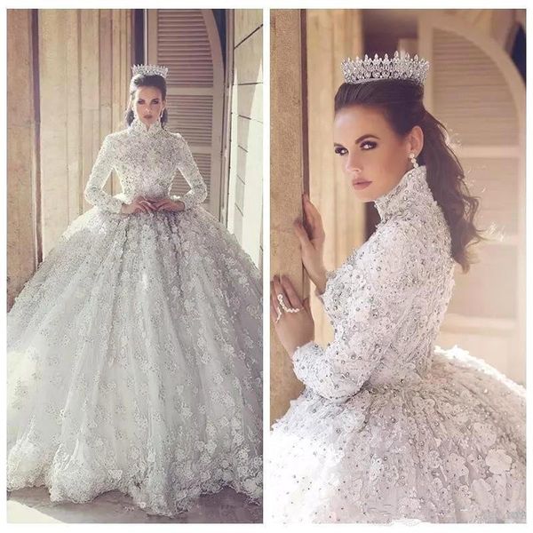 2020 new plus size long sleeve muslim lace wedding dresses crystal high neck ball gown vintage wedding dress bridal gown robes de mariée, White
2020 new plus size long sleeve muslim lace wedding dresses crystal high neck ball gown vintage wedding dress bridal gown robes de mariée, White