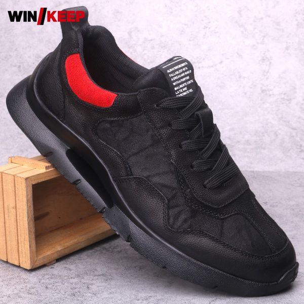 new sport shoes men genuine leather running sneakers soft platform outdoor trekking travel breathable athlete training shoes
new sport shoes men genuine leather running sneakers soft platform outdoor trekking travel breathable athlete training shoes