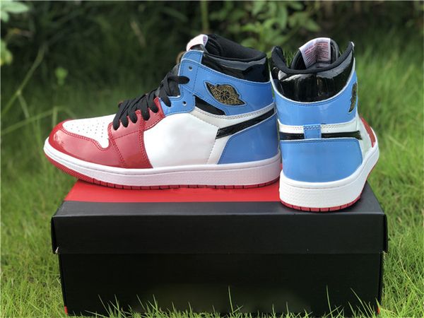 2019 new authentic air high og 1 fearless red blue basketball shoes unc chicago patent leather ck5666-100 men sports sneakers with box, White;red
2019 new authentic air high og 1 fearless red blue basketball shoes unc chicago patent leather ck5666-100 men sports sneakers with box, White;red