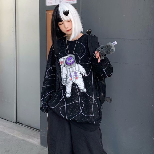 harajuku astronauts print loose sweatshirts women 2019 winter autumn o-neck long sleeve shirts pullover women streetwear hoodies, Black
harajuku astronauts print loose sweatshirts women 2019 winter autumn o-neck long sleeve shirts pullover women streetwear hoodies, Black