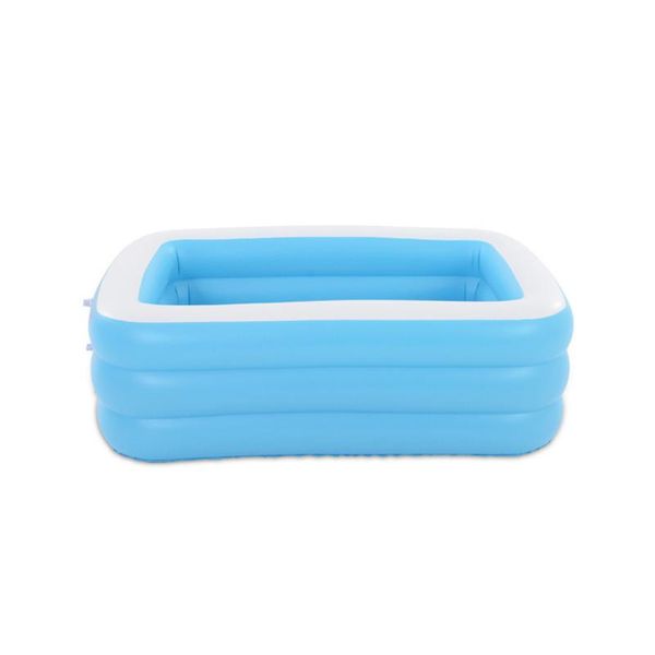 130/150/190cm Rectangular Inflatable Swimming Pool Thicken Pvc Paddling Pool Bathing Tub Outdoor Summer Swimming For Kids
