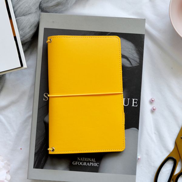 Lovedoki Cute Leather Cover Travelers Notebook Journals Standard Portable Planner Diary Book Sketchbook 2019 School Stationery