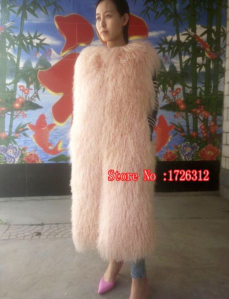 women long paragraph real beach wool round neck fur vest fur coat wool coat mongolian sheep waistcoat female, Black
women long paragraph real beach wool round neck fur vest fur coat wool coat mongolian sheep waistcoat female, Black