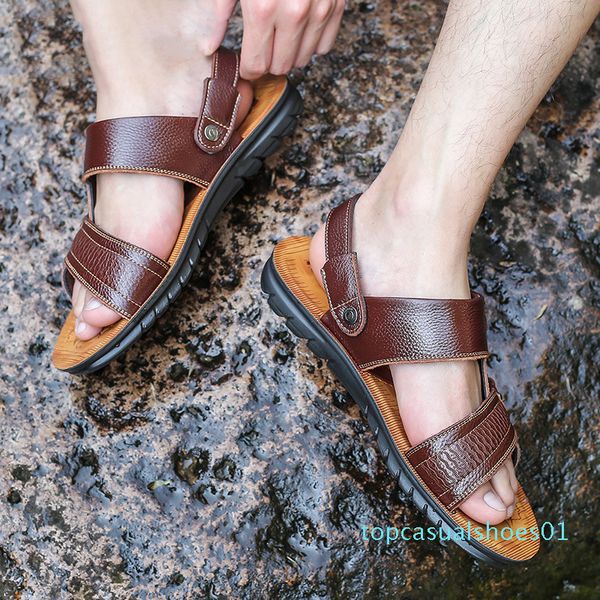 mens sandals genuine leather mens sandals summer beach sandals open shoes men chaussure t01, Black
mens sandals genuine leather mens sandals summer beach sandals open shoes men chaussure t01, Black