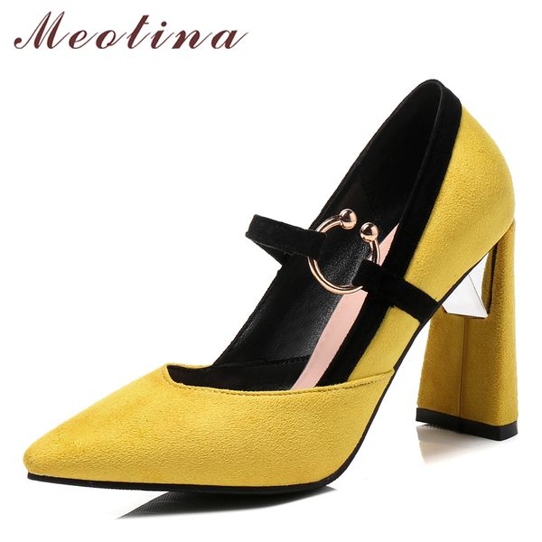 meotina women high heels mary jane shoes pointed toe female pumps thick heels ladies party shoes new red yellow size 33-46, Black
meotina women high heels mary jane shoes pointed toe female pumps thick heels ladies party shoes new red yellow size 33-46, Black