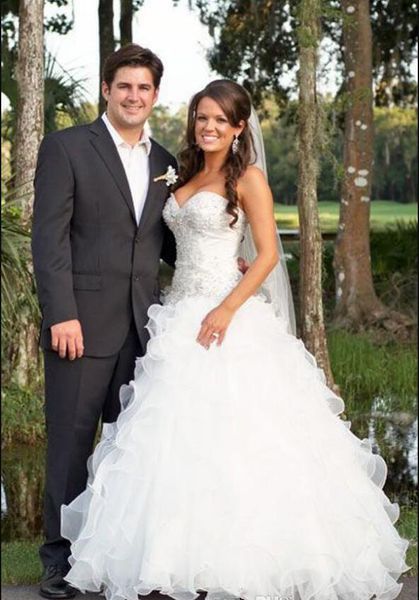 ruffled organza garden wedding dresses 2019 new custom made beaded crystal a-line sweethart country bridal gowns vestidos de noiva, White
ruffled organza garden wedding dresses 2019 new custom made beaded crystal a-line sweethart country bridal gowns vestidos de noiva, White