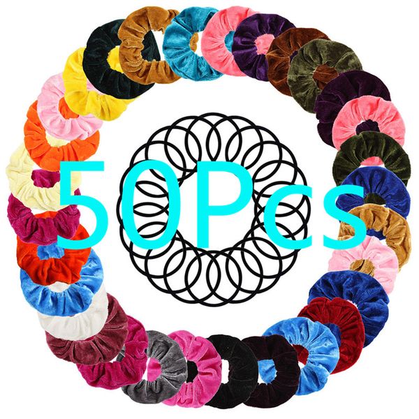 50 pcs velvet scrunchie women girls elastic hair rubber bands accessories gum for women tie hair ring rope ponytail holder 10.2
50 pcs velvet scrunchie women girls elastic hair rubber bands accessories gum for women tie hair ring rope ponytail holder 10.2