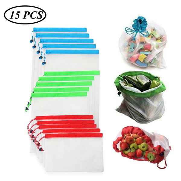 15pcs/lot reusable mesh produce bags washable eco friendly bags for grocery shopping storage fruit vegetable toys sundries bag
15pcs/lot reusable mesh produce bags washable eco friendly bags for grocery shopping storage fruit vegetable toys sundries bag