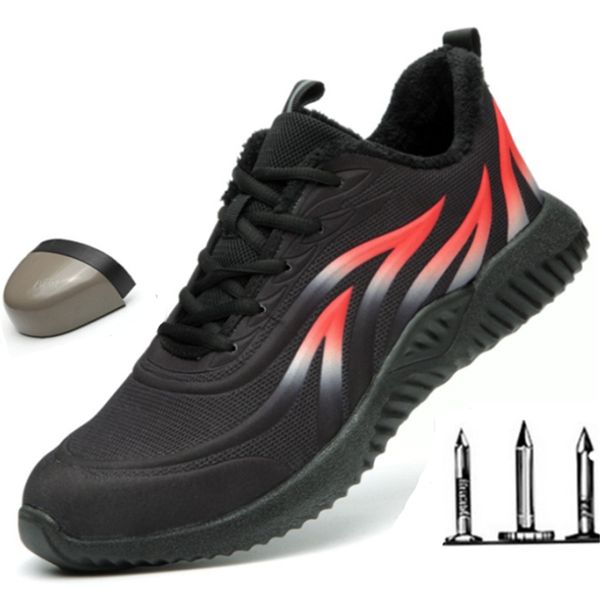 low winter snow boots men work shoes steel steel toe cap indestructible safety shoes non-slip wearable, Black
low winter snow boots men work shoes steel steel toe cap indestructible safety shoes non-slip wearable, Black