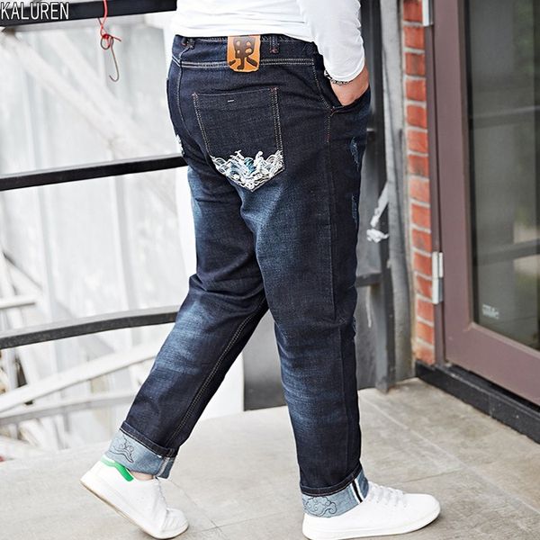 big size -8xl plus men jeans chinese style pants male long trousers pants elastic waist 150kg, Blue
big size -8xl plus men jeans chinese style pants male long trousers pants elastic waist 150kg, Blue