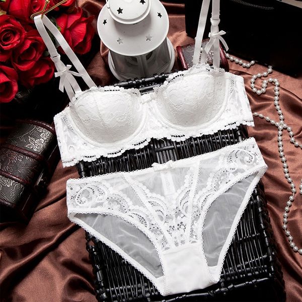 bra set new 2019 style lace bra briefs set push up half cup ultra ladies bra sets solid women underwear lingerie, Red;black
bra set new 2019 style lace bra briefs set push up half cup ultra ladies bra sets solid women underwear lingerie, Red;black