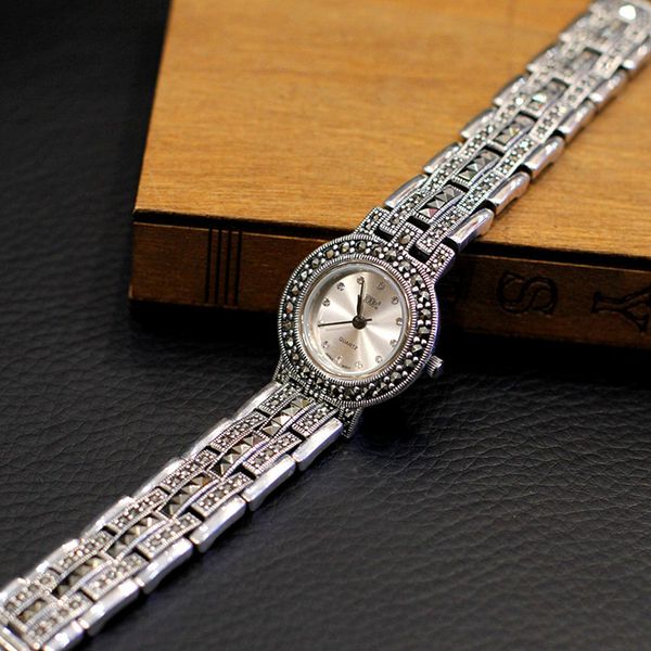 new limited edition classic elegant s925 silver pure thai silver bracelet watches thailand process rhinestone bussiness watch, Slivery;brown
new limited edition classic elegant s925 silver pure thai silver bracelet watches thailand process rhinestone bussiness watch, Slivery;brown